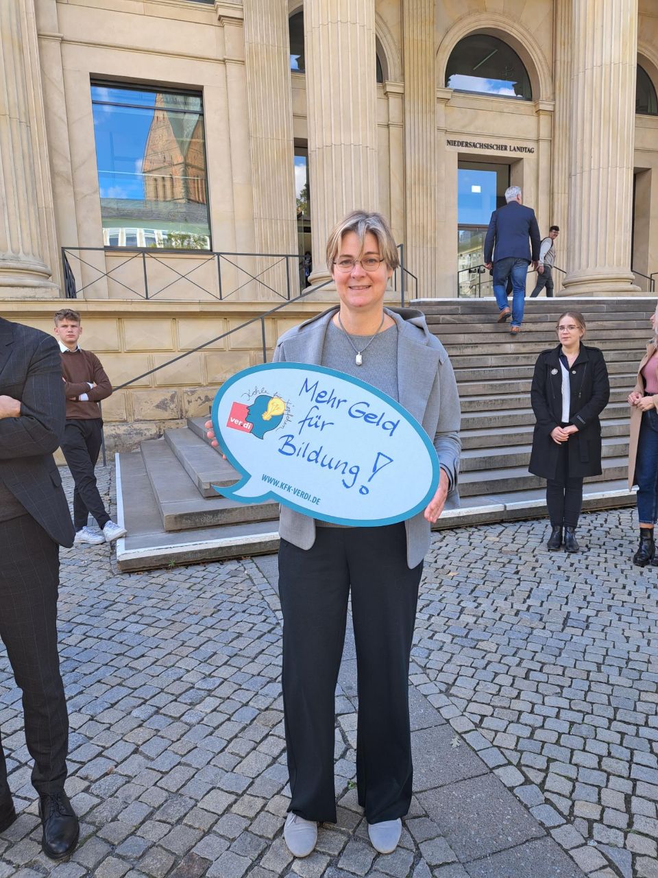Thela Wernstedt (MdL der SPD) unterstützt die Kampagne Kohle für Köpfchen.