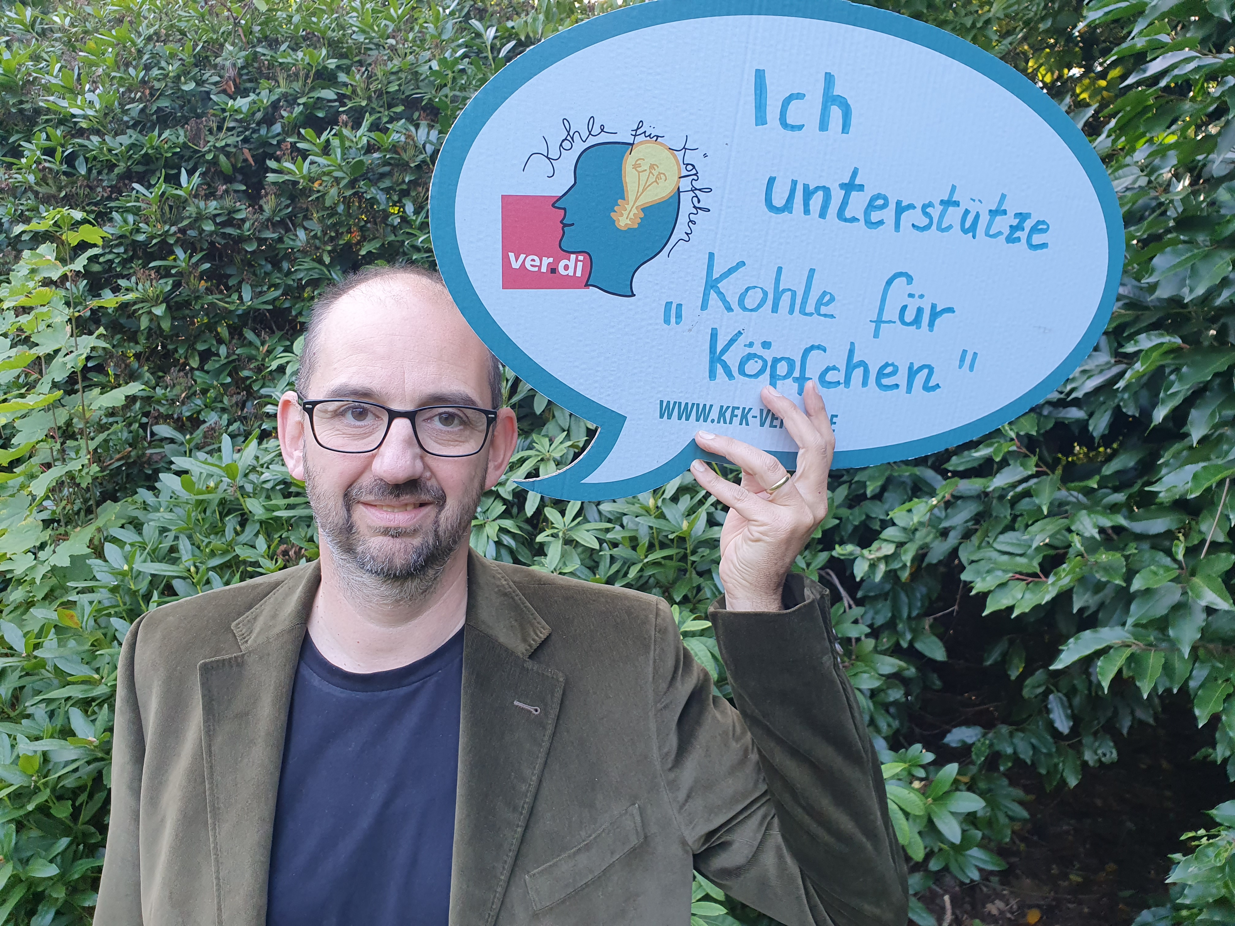 Alexander von Fintel (Kandidat der Grünen) aus Wilhelmshaven unterstützt die Kampagne.